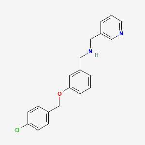 1-{3-[(4-chlorobenzyl)oxy]phenyl}-N-(pyridin-3-ylmethyl)methanamine