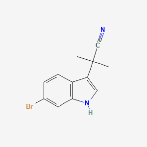 molecular formula C12H11BrN2 B12498403 2-(6-Bromo-1H-indol-3-yl)-2-methylpropanenitrile 