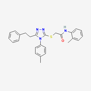 N-(2-methylphenyl)-2-{[4-(4-methylphenyl)-5-(2-phenylethyl)-4H-1,2,4-triazol-3-yl]sulfanyl}acetamide