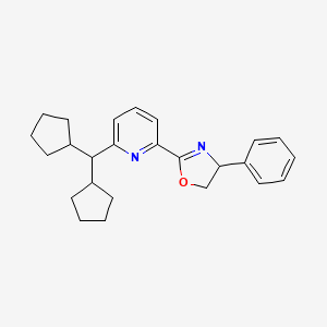 2-(Dicyclopentylmethyl)-6-(4-phenyl-4,5-dihydro-1,3-oxazol-2-yl)pyridine