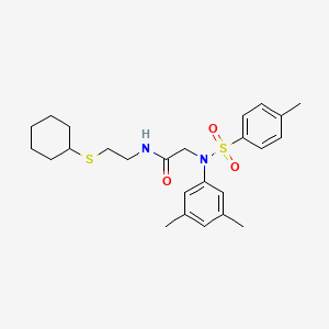 N-[2-(cyclohexylsulfanyl)ethyl]-N~2~-(3,5-dimethylphenyl)-N~2~-[(4-methylphenyl)sulfonyl]glycinamide