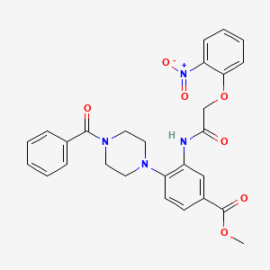 Methyl 3-{[(2-nitrophenoxy)acetyl]amino}-4-[4-(phenylcarbonyl)piperazin-1-yl]benzoate