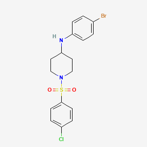 N-(4-bromophenyl)-1-[(4-chlorophenyl)sulfonyl]piperidin-4-amine