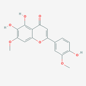 molecular formula C17H14O7 B1249847 5,6,4'-三羟基-7,3'-二甲氧基黄酮 