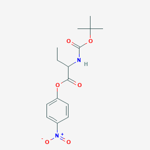 molecular formula C15H20N2O6 B12498482 4-Nitrophenyl 2-[(tert-butoxycarbonyl)amino]butanoate 