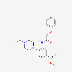 Methyl 3-{[(4-tert-butylphenoxy)acetyl]amino}-4-(4-ethylpiperazin-1-yl)benzoate