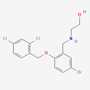 molecular formula C16H16BrCl2NO2 B12498520 2-({5-Bromo-2-[(2,4-dichlorobenzyl)oxy]benzyl}amino)ethanol 