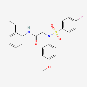 N-(2-ethylphenyl)-2-[N-(4-methoxyphenyl)-4-fluorobenzenesulfonamido]acetamide