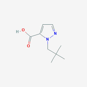 molecular formula C9H14N2O2 B12498547 1-(2,2-Dimethylpropyl)-1H-pyrazole-5-carboxylic acid 