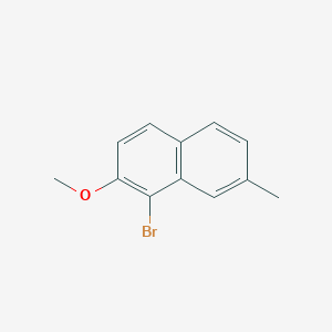 molecular formula C12H11BrO B12498564 1-Bromo-2-methoxy-7-methylnaphthalene 