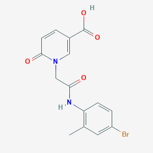 molecular formula C15H13BrN2O4 B12498574 1-{2-[(4-Bromo-2-methylphenyl)amino]-2-oxoethyl}-6-oxo-1,6-dihydropyridine-3-carboxylic acid 