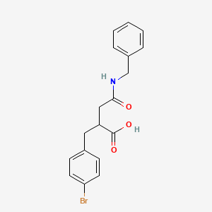 molecular formula C18H18BrNO3 B12498587 4-(Benzylamino)-2-(4-bromobenzyl)-4-oxobutanoic acid 