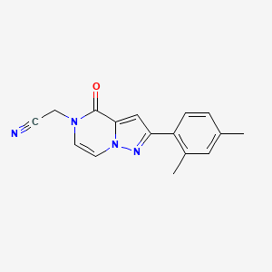 [2-(2,4-dimethylphenyl)-4-oxopyrazolo[1,5-a]pyrazin-5(4H)-yl]acetonitrile