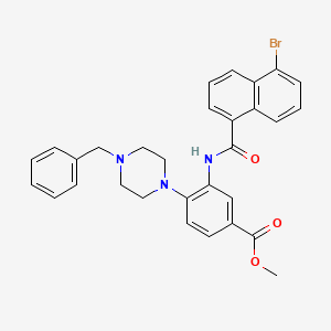 Methyl 4-(4-benzylpiperazin-1-yl)-3-{[(5-bromonaphthalen-1-yl)carbonyl]amino}benzoate