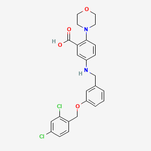 5-({3-[(2,4-Dichlorobenzyl)oxy]benzyl}amino)-2-(morpholin-4-yl)benzoic acid