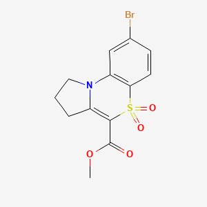 methyl 8-bromo-2,3-dihydro-1H-pyrrolo[2,1-c][1,4]benzothiazine-4-carboxylate 5,5-dioxide