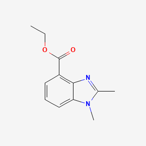 molecular formula C12H14N2O2 B12498631 Ethyl 1,2-dimethyl-1H-benzo[d]imidazole-4-carboxylate 