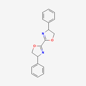 molecular formula C18H16N2O2 B12498648 4-phenyl-2-(4-phenyl-4,5-dihydro-1,3-oxazol-2-yl)-4,5-dihydro-1,3-oxazole 