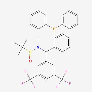 N-{[3,5-bis(trifluoromethyl)phenyl][2-(diphenylphosphanyl)phenyl]methyl}-N,2-dimethylpropane-2-sulfinamide