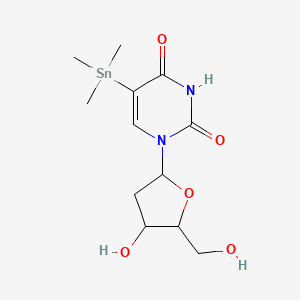 1-[4-Hydroxy-5-(hydroxymethyl)oxolan-2-YL]-5-(trimethylstannyl)-3H-pyrimidine-2,4-dione