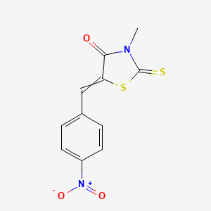 molecular formula C11H8N2O3S2 B12498717 3-Methyl-5-[(4-nitrophenyl)methylidene]-2-sulfanylidene-1,3-thiazolidin-4-one CAS No. 28996-47-6