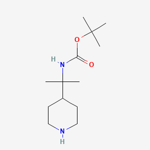 molecular formula C13H26N2O2 B12498721 tert-Butyl (2-(piperidin-4-yl)propan-2-yl)carbamate 