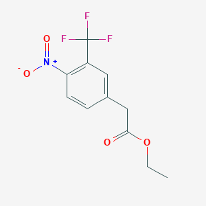 molecular formula C11H10F3NO4 B12498747 Ethyl (4-nitro-3-(trifluoromethyl)phenyl)acetate 