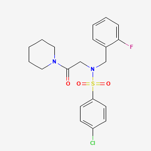 4-chloro-N-(2-fluorobenzyl)-N-[2-oxo-2-(piperidin-1-yl)ethyl]benzenesulfonamide