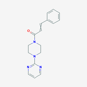 molecular formula C17H18N4O B12498757 3-Phenyl-1-[4-(pyrimidin-2-yl)piperazin-1-yl]prop-2-en-1-one 