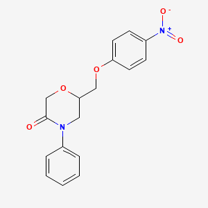6-((4-Nitrophenoxy) methyl)-4-phenylmorpholin-3-one