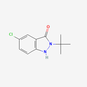 molecular formula C11H13ClN2O B12498761 2-tert-butyl-5-chloro-1,2-dihydro-3H-indazol-3-one 