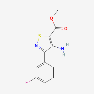 Methyl 4-amino-3-(3-fluorophenyl)-1,2-thiazole-5-carboxylate