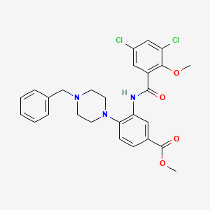 Methyl 4-(4-benzylpiperazin-1-yl)-3-{[(3,5-dichloro-2-methoxyphenyl)carbonyl]amino}benzoate