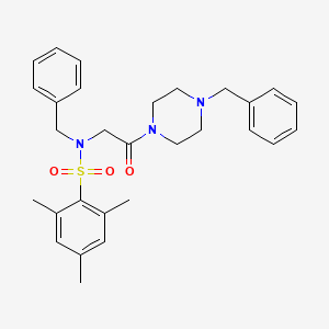 molecular formula C29H35N3O3S B12498769 N-benzyl-N-[2-(4-benzylpiperazin-1-yl)-2-oxoethyl]-2,4,6-trimethylbenzenesulfonamide 