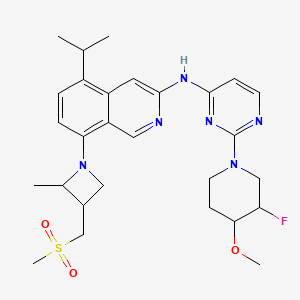 N-[2-(3-fluoro-4-methoxypiperidin-1-yl)pyrimidin-4-yl]-5-isopropyl-8-[3-(methanesulfonylmethyl)-2-methylazetidin-1-yl]isoquinolin-3-amine