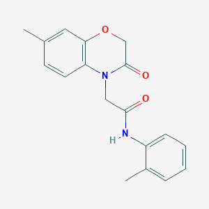 2-(7-methyl-3-oxo-2,3-dihydro-4H-1,4-benzoxazin-4-yl)-N-(2-methylphenyl)acetamide