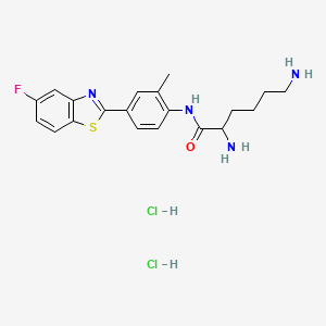 2,6-diamino-N-[4-(5-fluoro-1,3-benzothiazol-2-yl)-2-methylphenyl]hexanamide;dihydrochloride