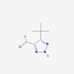 molecular formula C7H11N3O B12498805 5-(tert-Butyl)-2H-1,2,3-triazole-4-carbaldehyde 