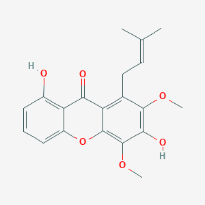 molecular formula C20H20O6 B1249881 5-O-甲基红花黄素酮 