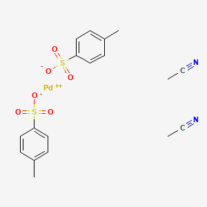 molecular formula C18H20N2O6PdS2 B12498838 Palladium(2+) bis(acetonitrile) ditosylate 