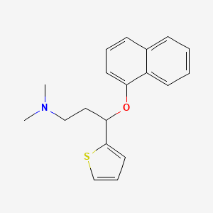 B1249884 (s)-(+)-N,N-dimethyl-3-(1-naphthalenyloxy)-3-(2-thienyl)propanamine CAS No. 132335-46-7