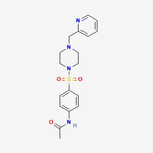 N-(4-{[4-(pyridin-2-ylmethyl)piperazin-1-yl]sulfonyl}phenyl)acetamide