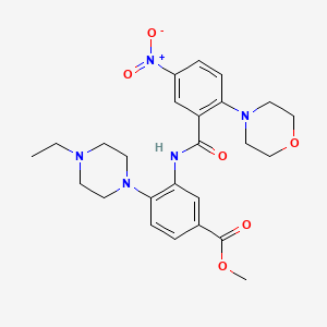 Methyl 4-(4-ethylpiperazin-1-yl)-3-({[2-(morpholin-4-yl)-5-nitrophenyl]carbonyl}amino)benzoate