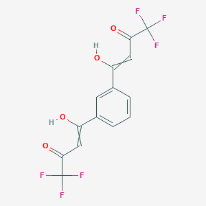 molecular formula C14H8F6O4 B12498883 1,1'-(13-Phenylene)bis[4,4,4-trifluoro-1,3-butanedione 