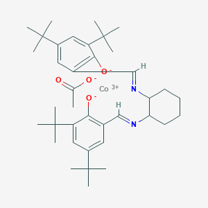 Cobalt(3+) acetate ion 2,4-di-tert-butyl-6-{[(2-{[(3,5-di-tert-butyl-2-oxidophenyl)methylidene]amino}cyclohexyl)imino]methyl}benzenolate