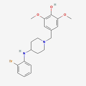 4-({4-[(2-Bromophenyl)amino]piperidin-1-yl}methyl)-2,6-dimethoxyphenol