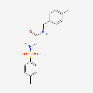 molecular formula C18H22N2O3S B12498905 N~2~-methyl-N-(4-methylbenzyl)-N~2~-[(4-methylphenyl)sulfonyl]glycinamide 