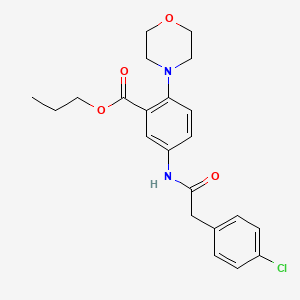 Propyl 5-{[(4-chlorophenyl)acetyl]amino}-2-(morpholin-4-yl)benzoate