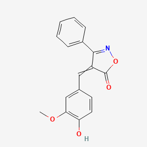 molecular formula C17H13NO4 B12498944 4-(4-Hydroxy-3-methoxybenzylidene)-3-phenylisoxazol-5(4h)-one 