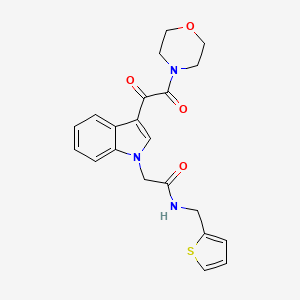 2-{3-[morpholin-4-yl(oxo)acetyl]-1H-indol-1-yl}-N-(thiophen-2-ylmethyl)acetamide